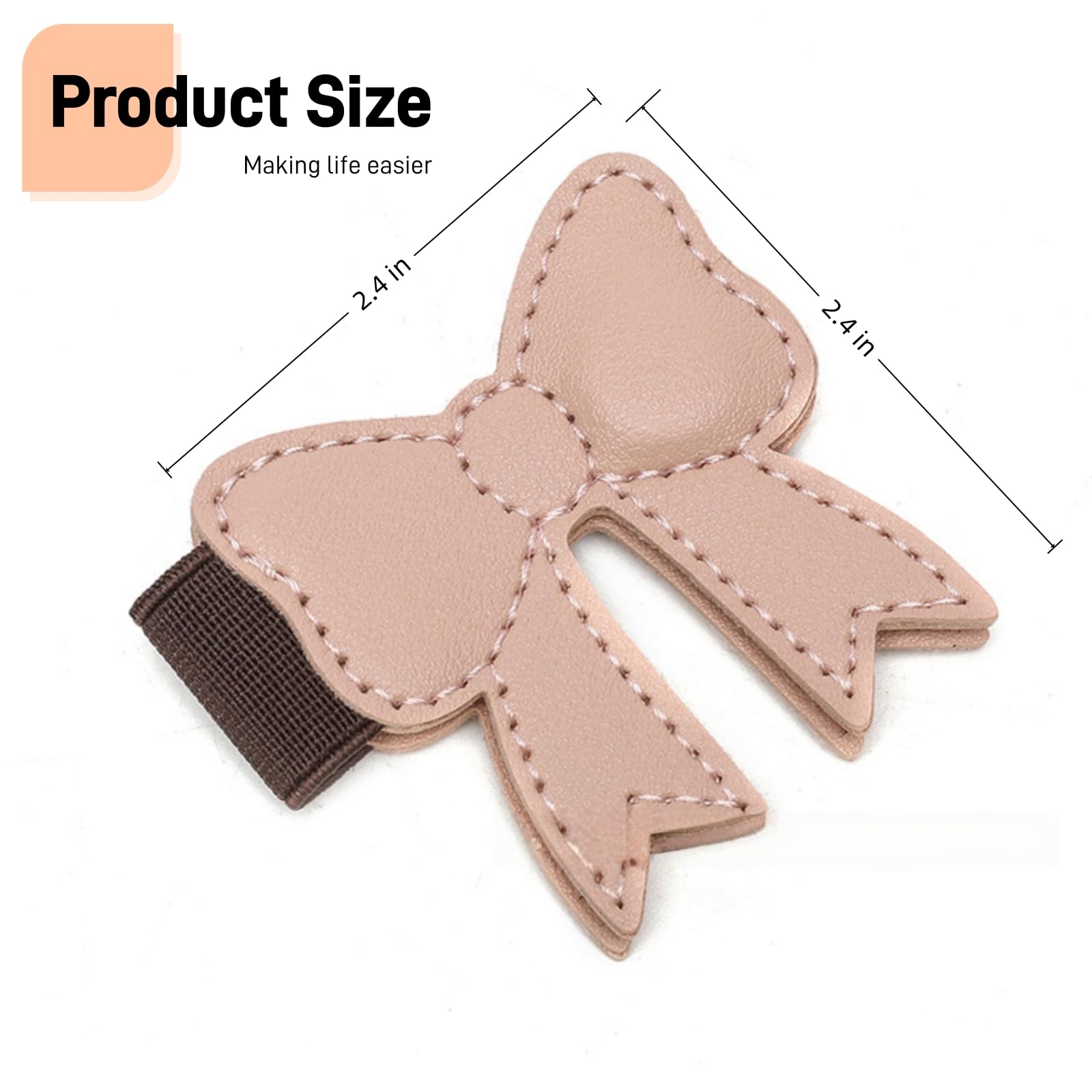 Lot de 2 marque-pages magnétiques en cuir pour femmes et filles avec porte-stylo pour les amateurs de livres, nœud rose