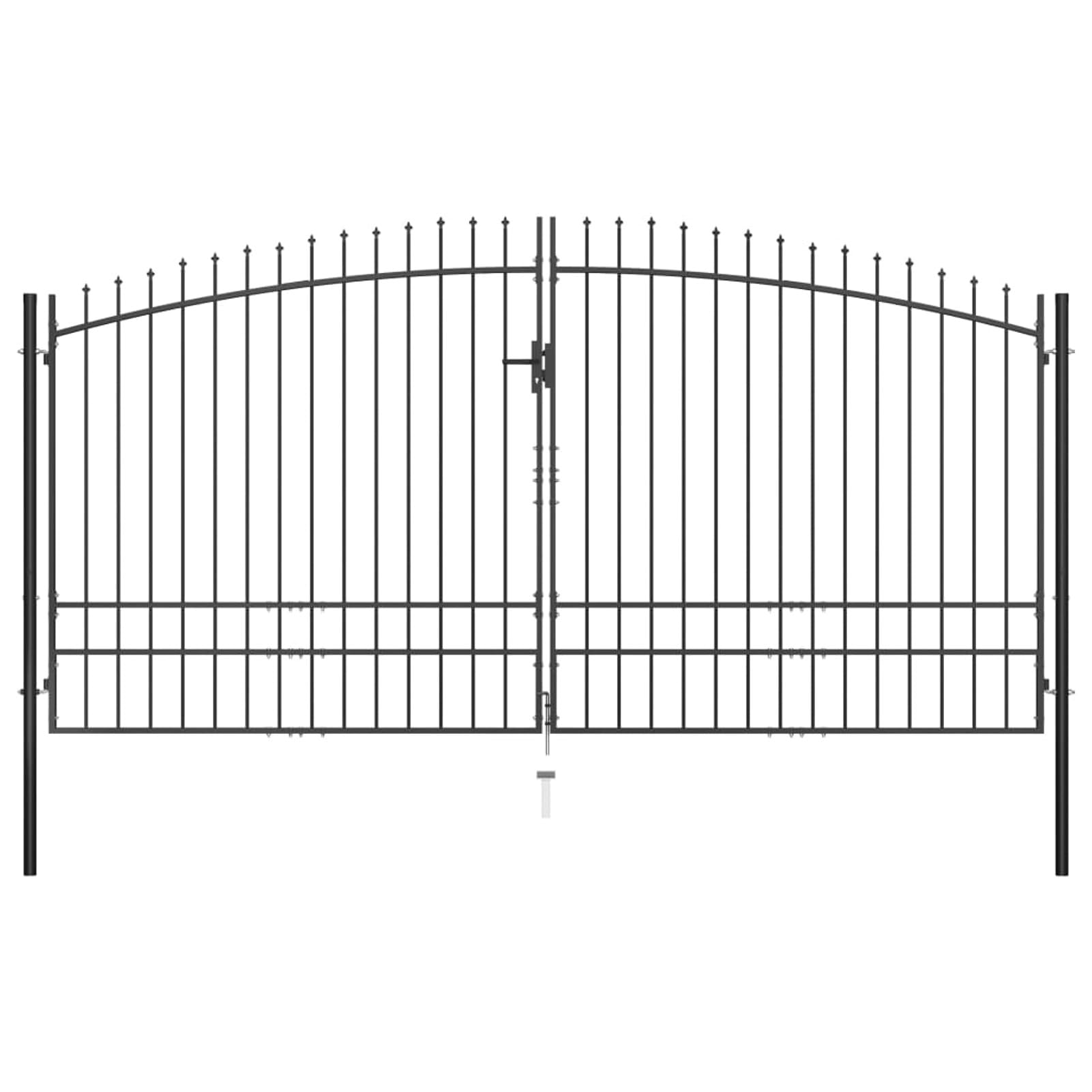 Cancello Giardino Esterno, Cancello Esterno, Cancelletto Giardino, Cancelletto Esterno, Cancello Doppio con Punte a Lancia 400x248 cm