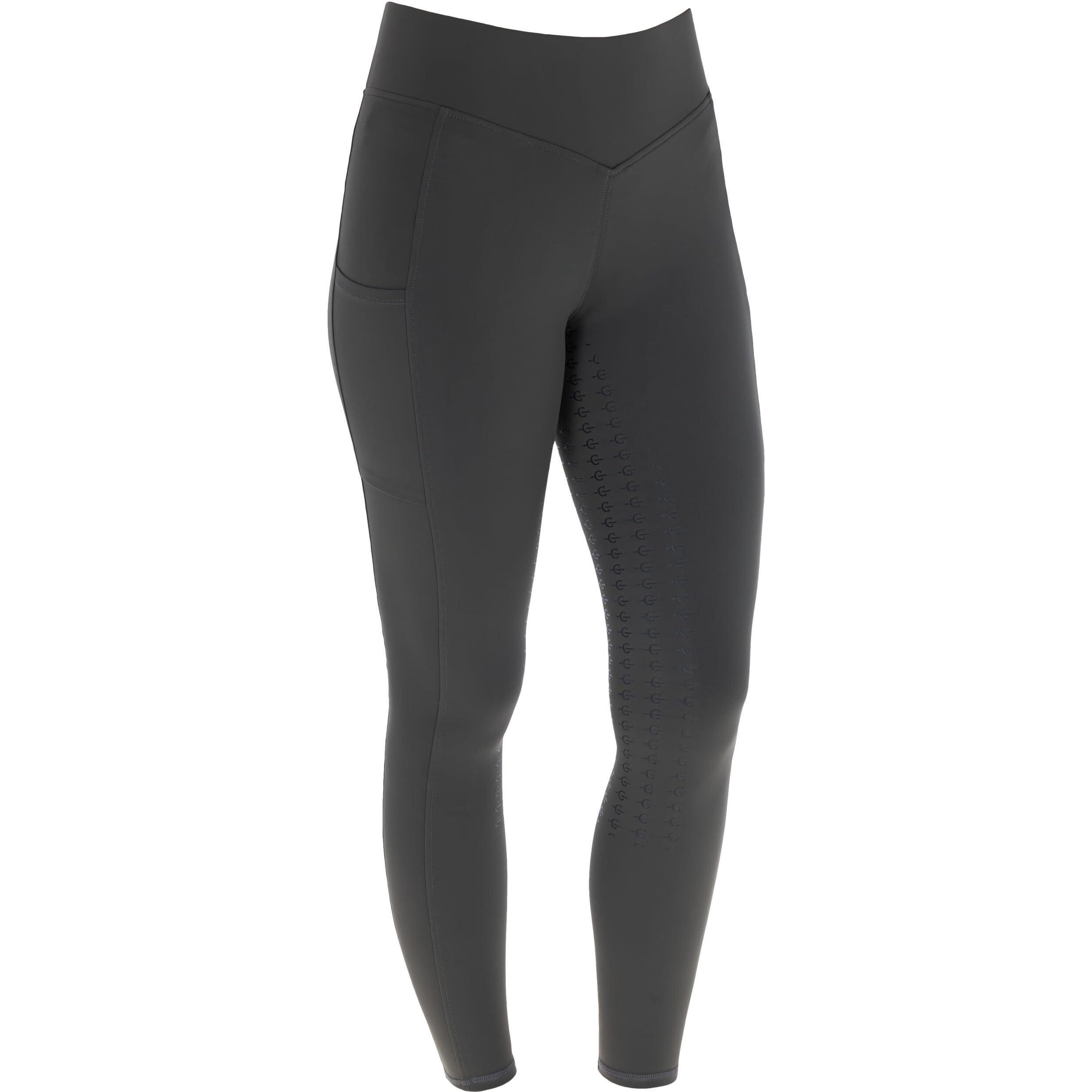 Covalliero - Damen Reitleggings Anniversary – Reithose mit 2 Handytaschen – atmungsaktive Reiterhose – formbeständig, weich & leicht – Reitbekleidung in Graphite & 6 Größen