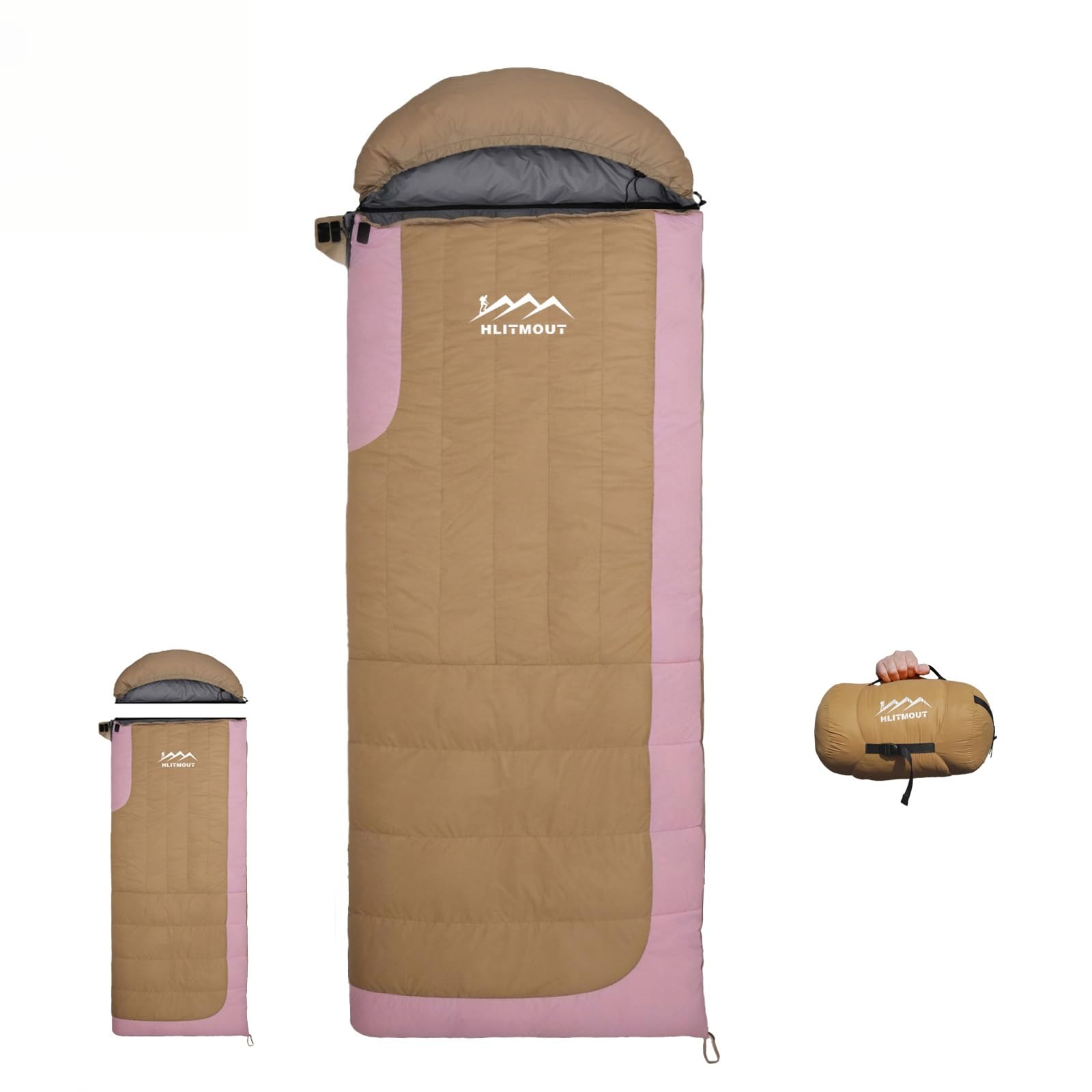 HLITMOUT Blanket Down Sleeping Bag (Pink, 500g down filling) โ image 1