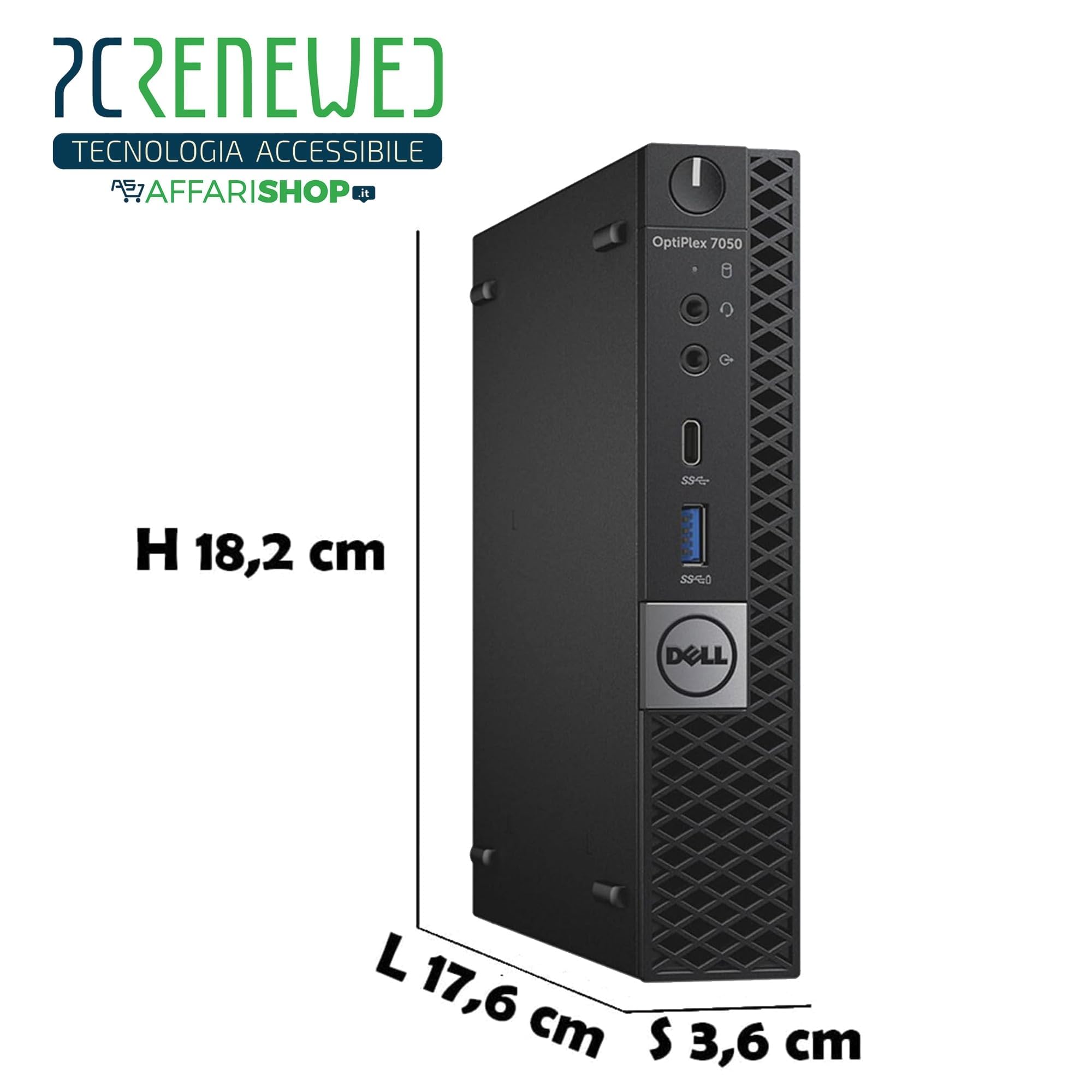 Dell Mini PC Optiplex 7050 Desktop-Computer Windows 11 Pro + Office 2021| Core i5 7500t | RAM 16 GB | SSD M.2 256 NVME | WiFi BTH Mini-Computer (nur PC) (Generalüberholt)