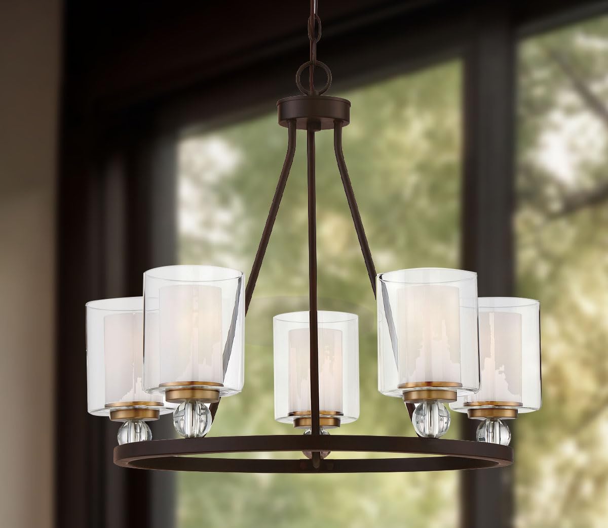 Minka Lavery 3075-416 Studio 5 Chandelier, 5-Light, 500 Total
