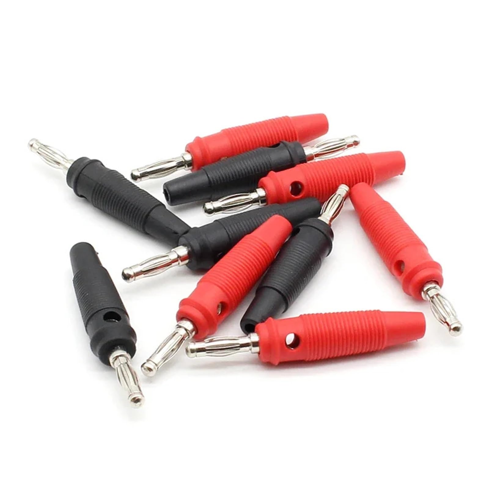 Conectores banana apilables de 4 mm con fijación lateral que simplifican tus conexiones de audio