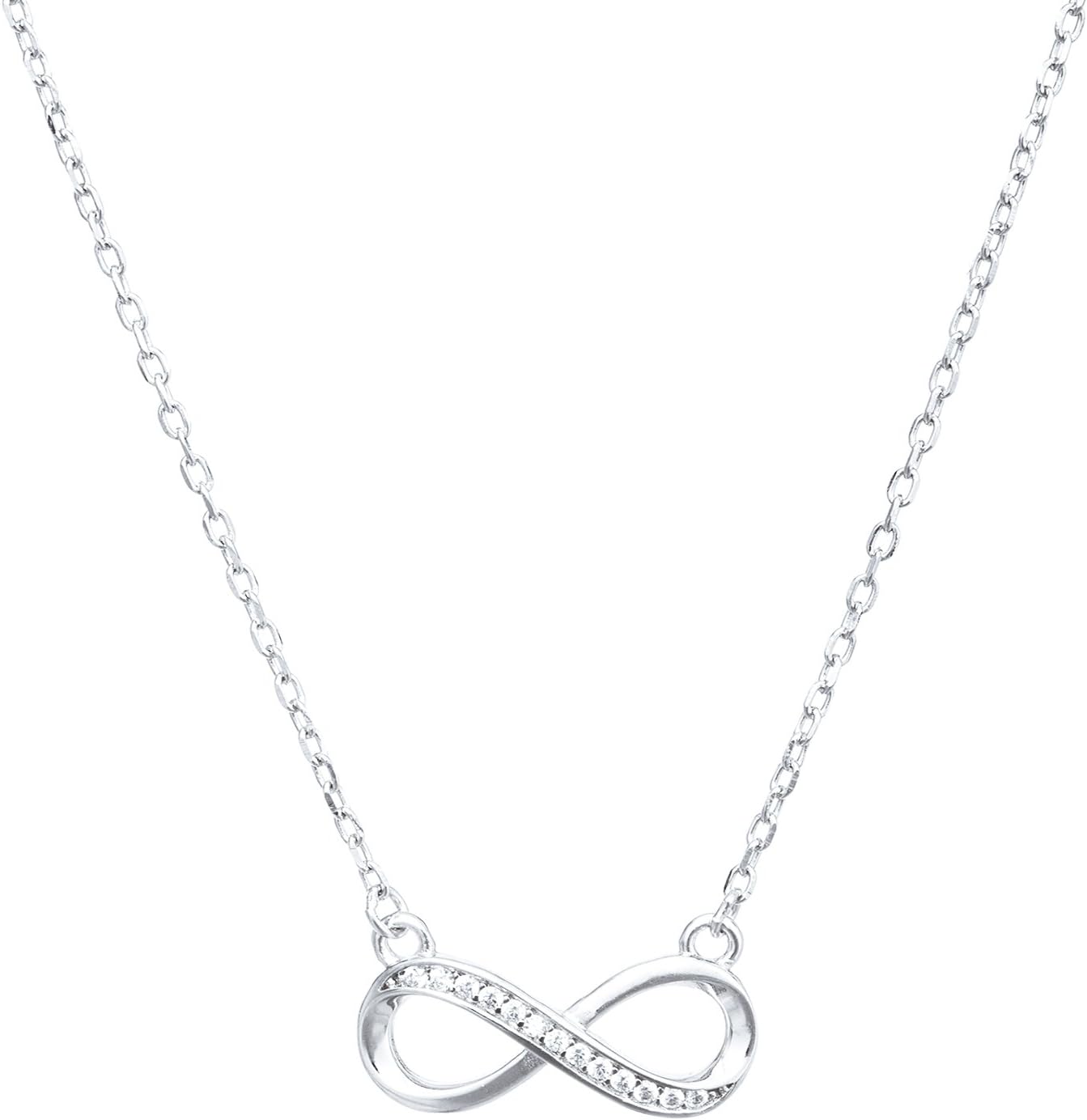 Fervent Infinity Necklace - Crystal Lab-Simulated Cubic Zirconia (CZ) [Ultra Clear Like Diamonds] - Image 2
