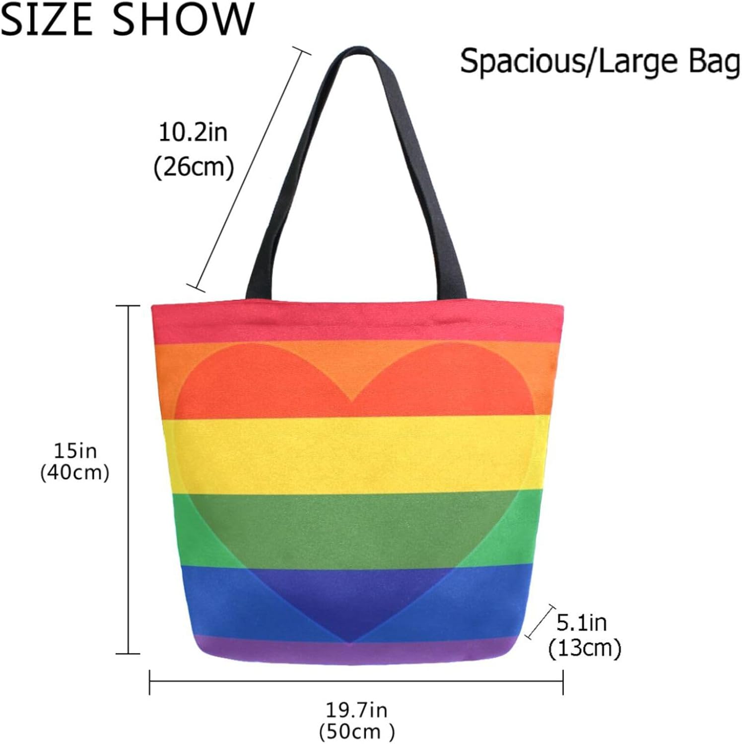 Chic Funny Cute Pattern Big Handle Extra Large Shoulder Tote Bag for Beach Travel Weekender Gym Grocery Shopping - Image 4