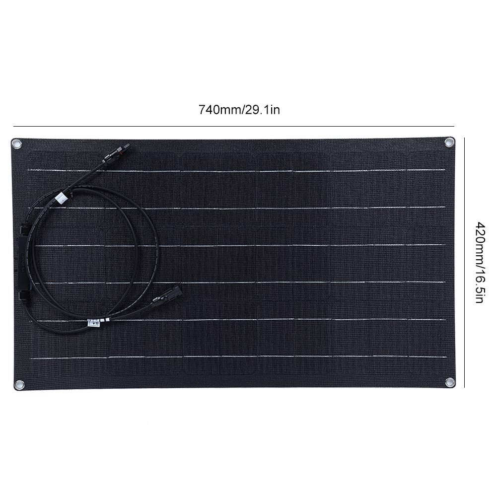 Pannello Solare Flessibile da 50 W per la Ricarica Off-grid | Costruzione leggera e durevole, alta efficienza, adatta per , barche, uso esterno
