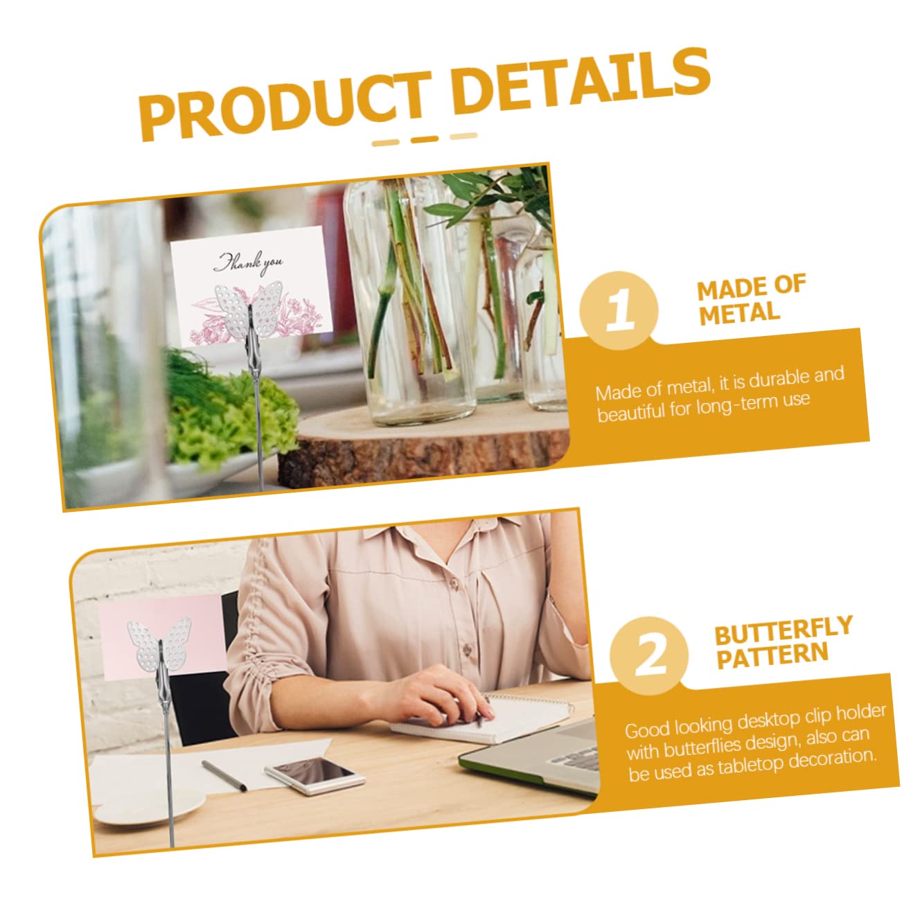BESTonZON 20pièces Supports De Carte De Table Forme De Porte-nom Métallique Pour Mariage Et Fête Décorations De Table Élégantes Et Pratiques