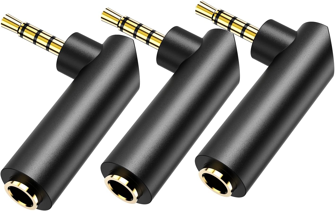 BERLAT 3.5mm Angle Male to Female Audio Adapter,90 Degree Right Angle Gold-Plated TRS Stereo Jack Plug Aux Connector, Compatible with Headsets, Tablets, MP3 Players, Game Controllers, Speakers – 3pack BERLAT 3.5mm Angle Male to Female Audio Adapter,90 Degree Right Angle Gold-Plated TRS Stereo Jack Plug Aux Connector, Compatible with Headsets, Tablets, MP3 Players, Game Controllers, Speakers – 3pack