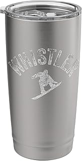 Whistler Snowboard Whistler Vintage Pro Snowboarder Whistler Stainless Steel Insulated Tumbler