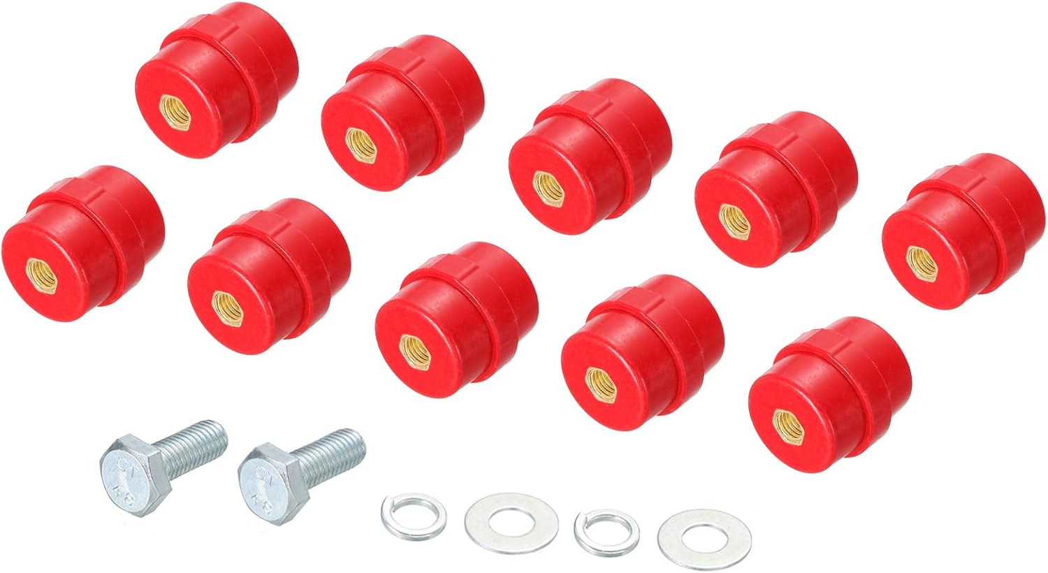 PATIKIL Insulator 10pcs SM51 High-Strength Polyester Standoff Insulators with M10 Screws for Power Distribution Cabinet