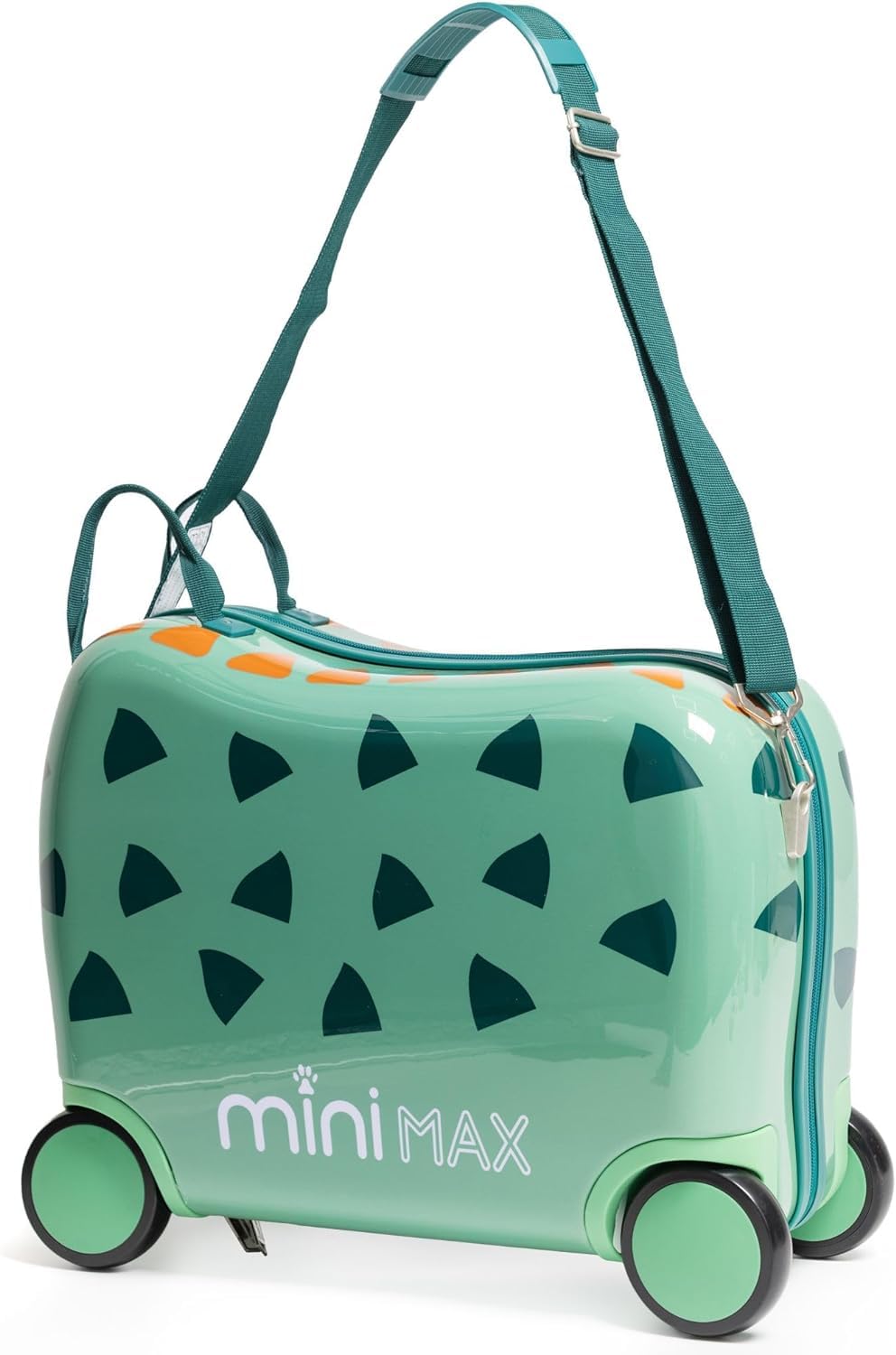 Aerolite MiniMax - Maleta para niños con Ruedas EasyJet de 45 x 36 x 20 cm, tamaño máximo de Equipaje de Mano con Ruedas, 29 L (Dinosaurio)