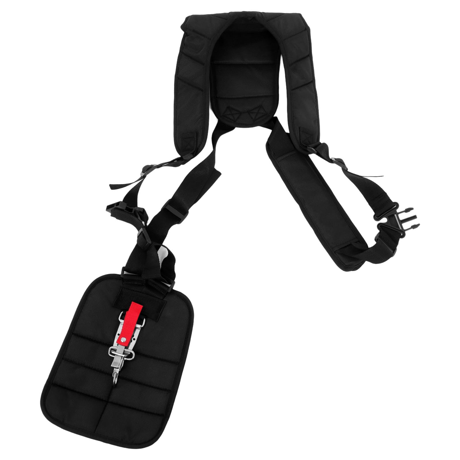 SOIMISS Imbracatura Doppia per Decespugliatore Spallacci Imbottiti | Nylon Nero, Cintura Regolabile Fibbia, per Trimmer e Brush Cutter, Uso nel Taglio Dell'erba