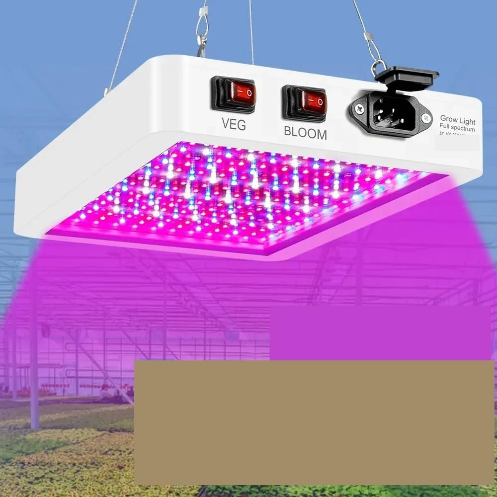 Pełne spektrum światła LED do uprawy Żarówki roślinne IP65 Lampy hydroponiczne szklarniowe,Ciche chłodzenie(216leds)