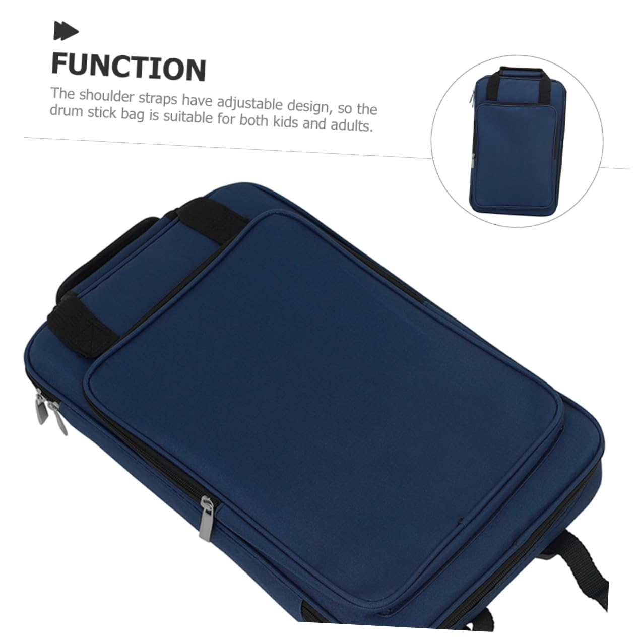 Drumstick Tasche Aus Oxford-Stoff Trommelstock-Haltertasche Mit Verstellbarem Schultergurt Großes Fassungsvermögen Für Drumsticks Mallets Lehrmaterialien Und Zubehör