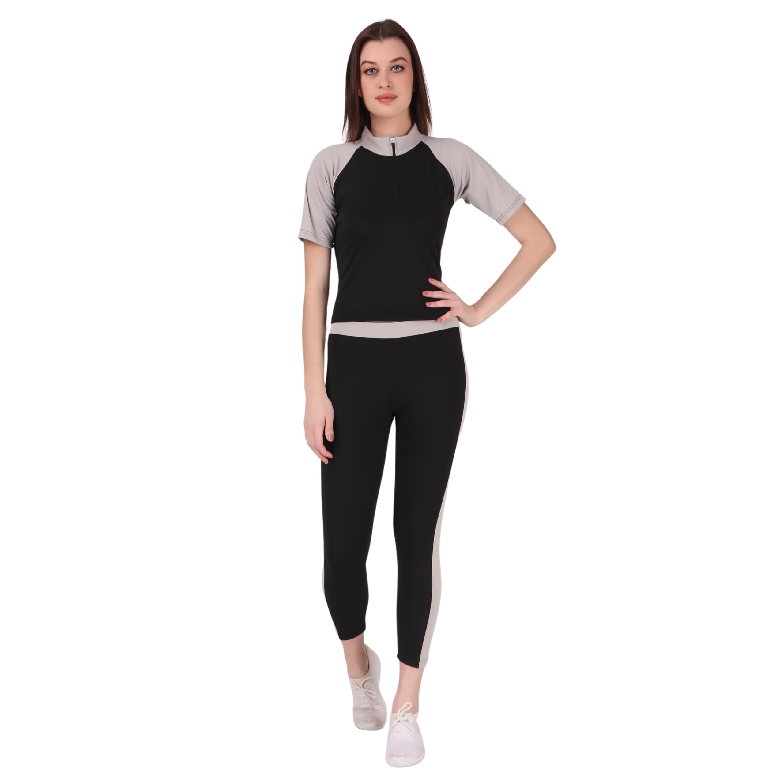 benzos Women's Body Fitted Gym Running Sports Track Suit | Regular Casual Fit | Track Suit for Girls & Women | Fabric - Polyester Blend-picture-33
