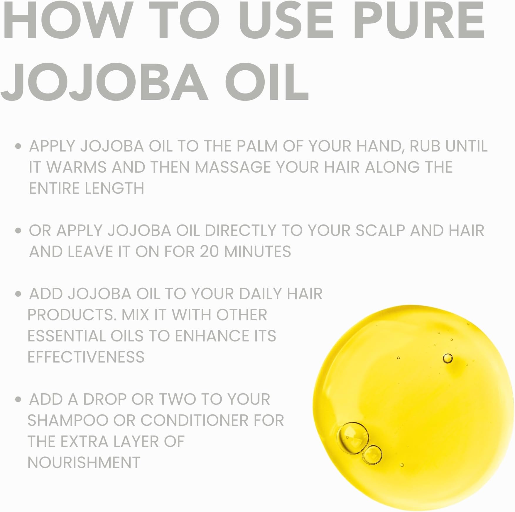 BodyJ4You Jojoba Oil Organic Golden - USDA 100% Pure & Natural (125ml) - Moisturizing Oil for Face, Hair, Skin & Nails - Cold Pressed, Hexane Free, Anti-Aging - Men and Women