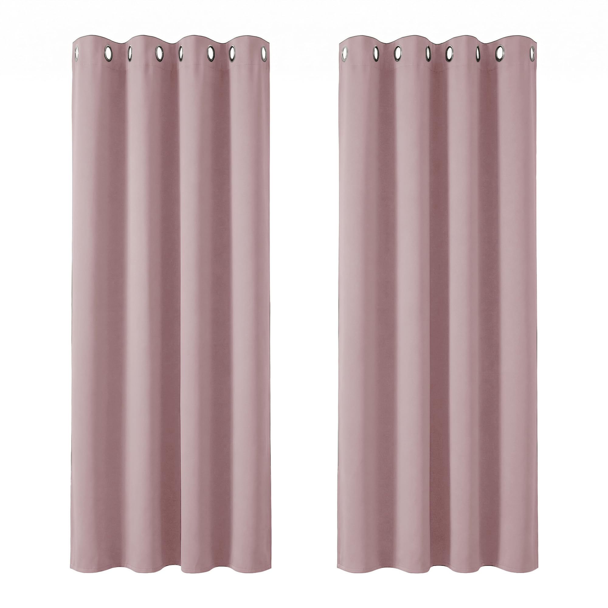 Deconovo Pink Lavender Pink Curtains Thermal Insulated Eyelet Blackout Curtains For Kids 46 X 54 Inch 2 Panels
