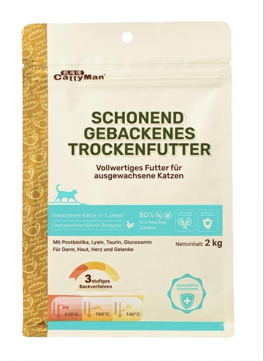 Ofengebackenes Katzenfutter Trocken Hähnchen mit Kolostrum Erwachsene 2kg