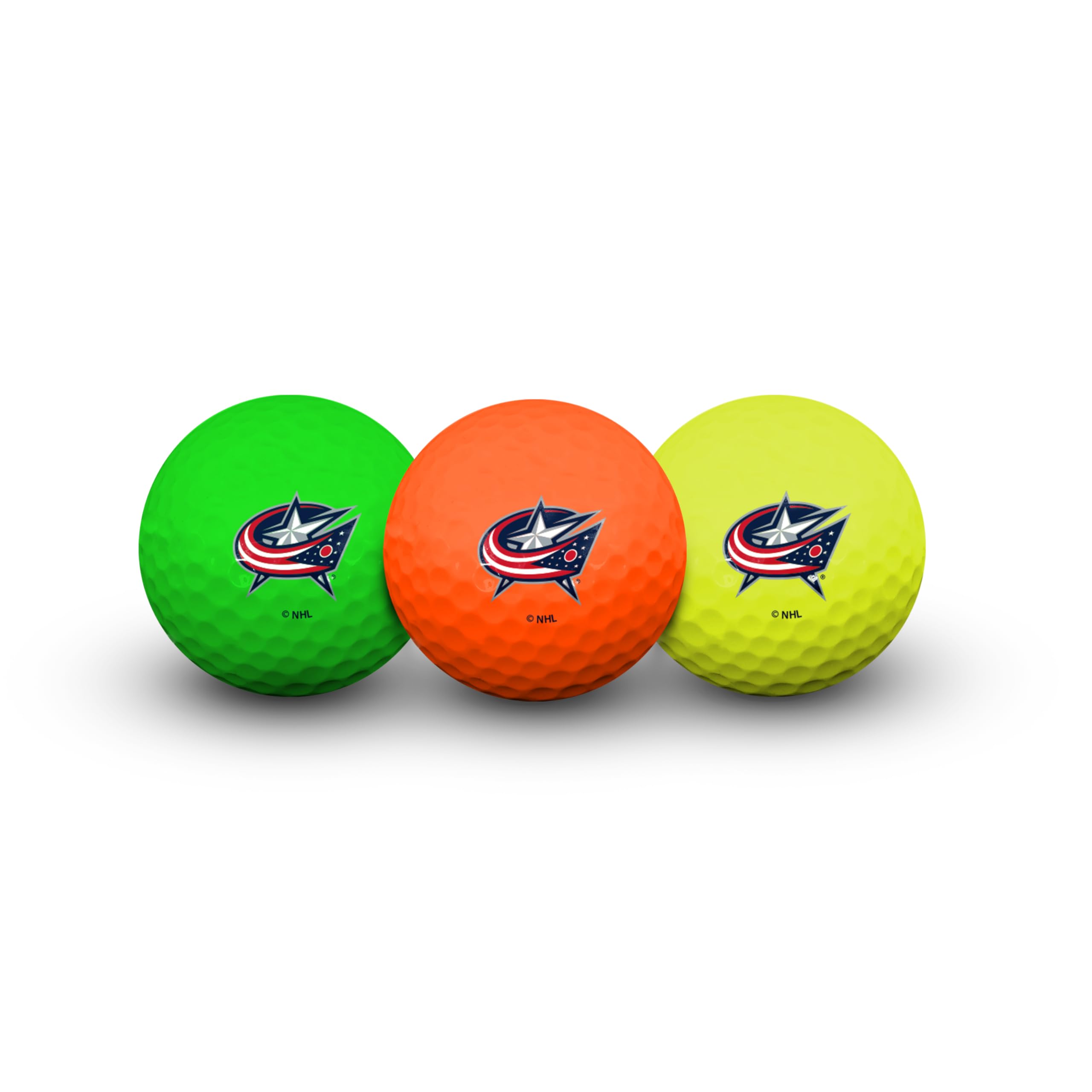 Team Effort Multi-Color Golf Ball Pack of 3 NHL Columbus Blue Jackets