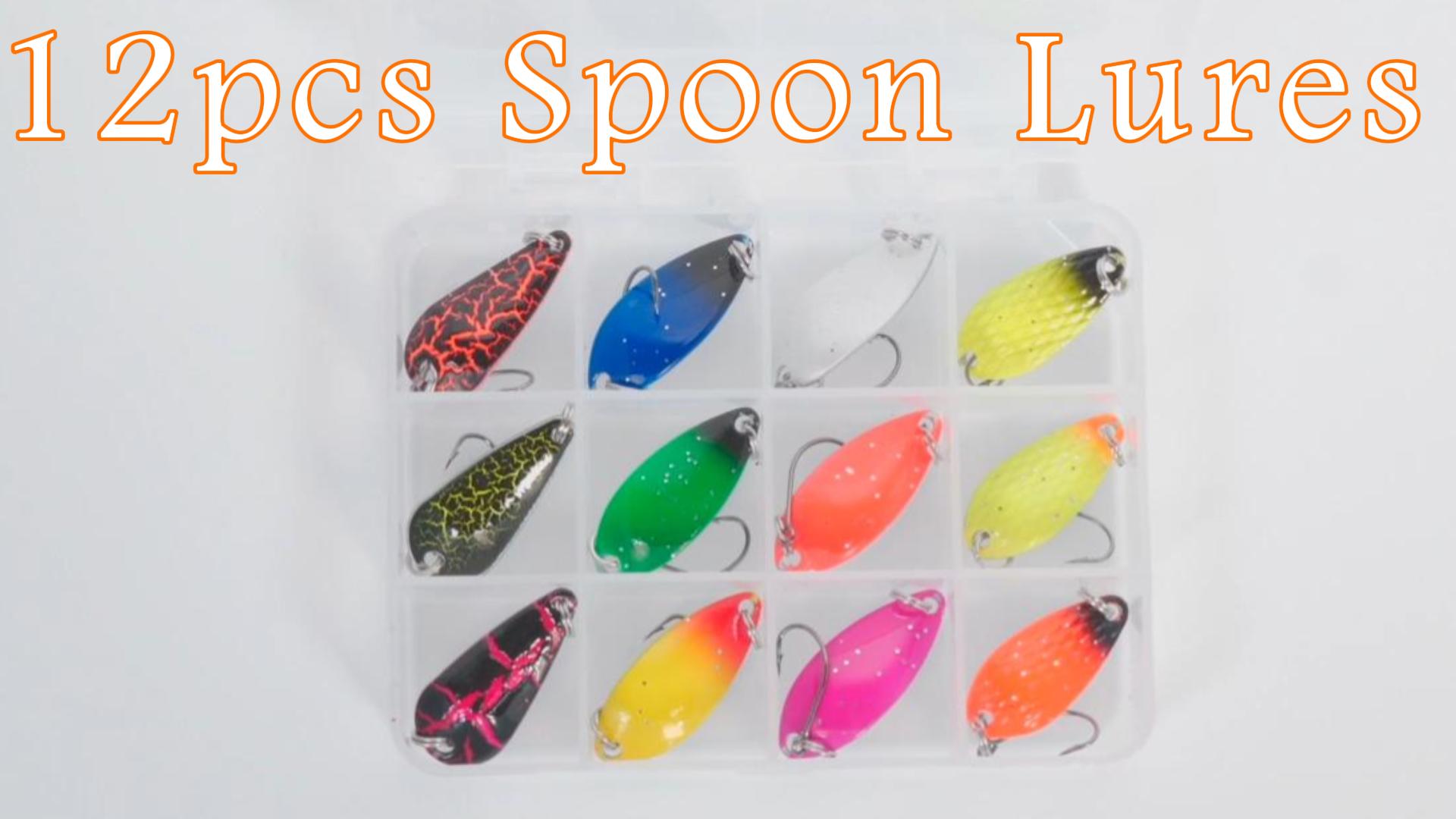 Kit De 4 Cuillères De Pêche Métalliques Colorées - Hameçons Triples Aiguisés - Pour Truite, Bar