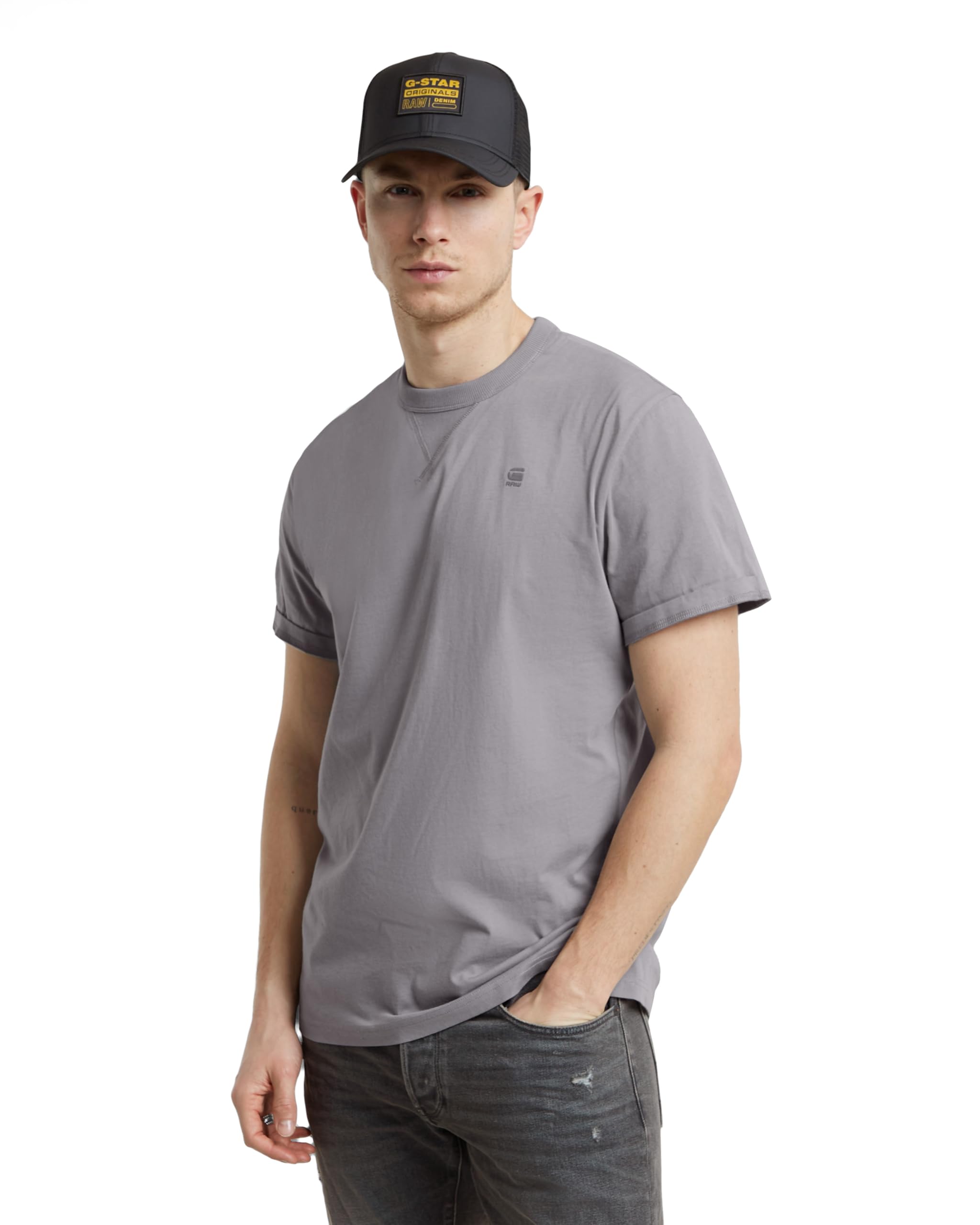 G-Star Herren Nifous T-Shirt, Grau (Sharkskin D24449-336-G677), M