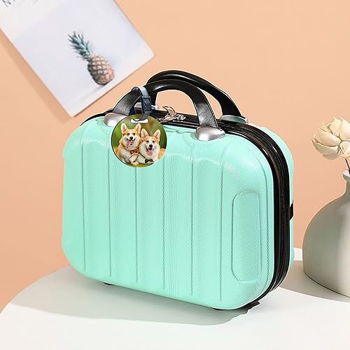 Miniatura 4 de 20 unidades de sublimación en blanco etiqueta de equipaje redonda a granel MDF con cinturón, sublimación blanca, productos en blanco, bolsa de