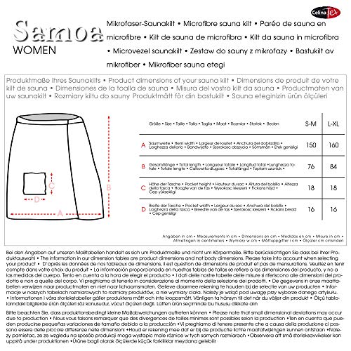 CelinaTex Samoa Saunakilt voor dames, L/XL, antraciet, microvezel, saunakilt koraal, fleece, saunajas, saunahanddoek - Image 6