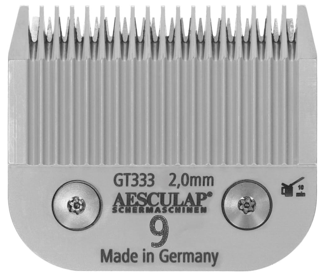 Kerbl GT333 SnapOn Aesculap - Testine di rasatura, 9 testine di rasatura, lunghezza di taglio 2,0 mm, 50 pezzi