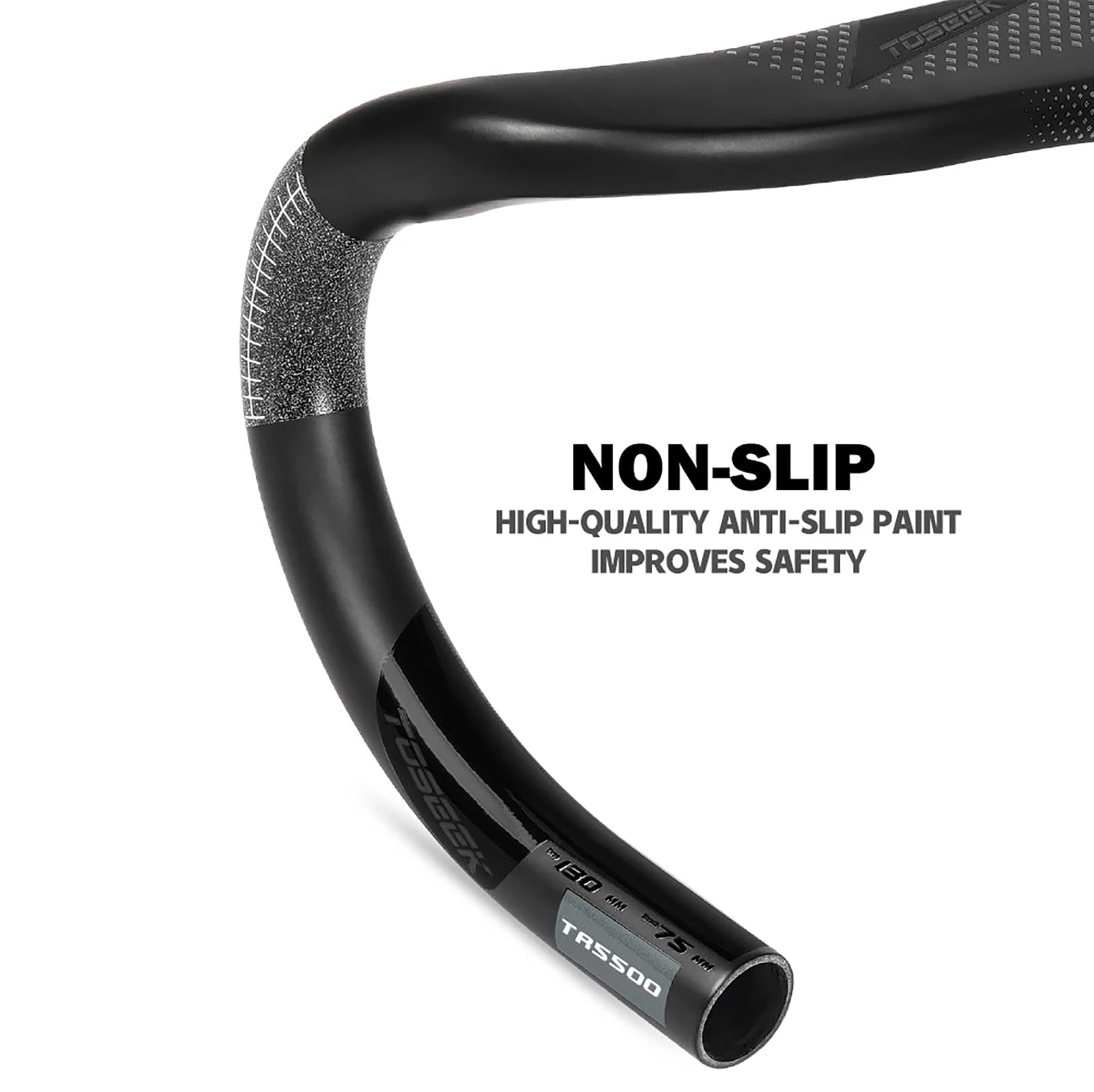 Manubrio per bici da strada in carbonio integrato, manubrio da corsa 360-440 mm, manubrio per bicicletta da strada con cavo interno, con supporto per computer per bici da strada (420 x 70 mm)