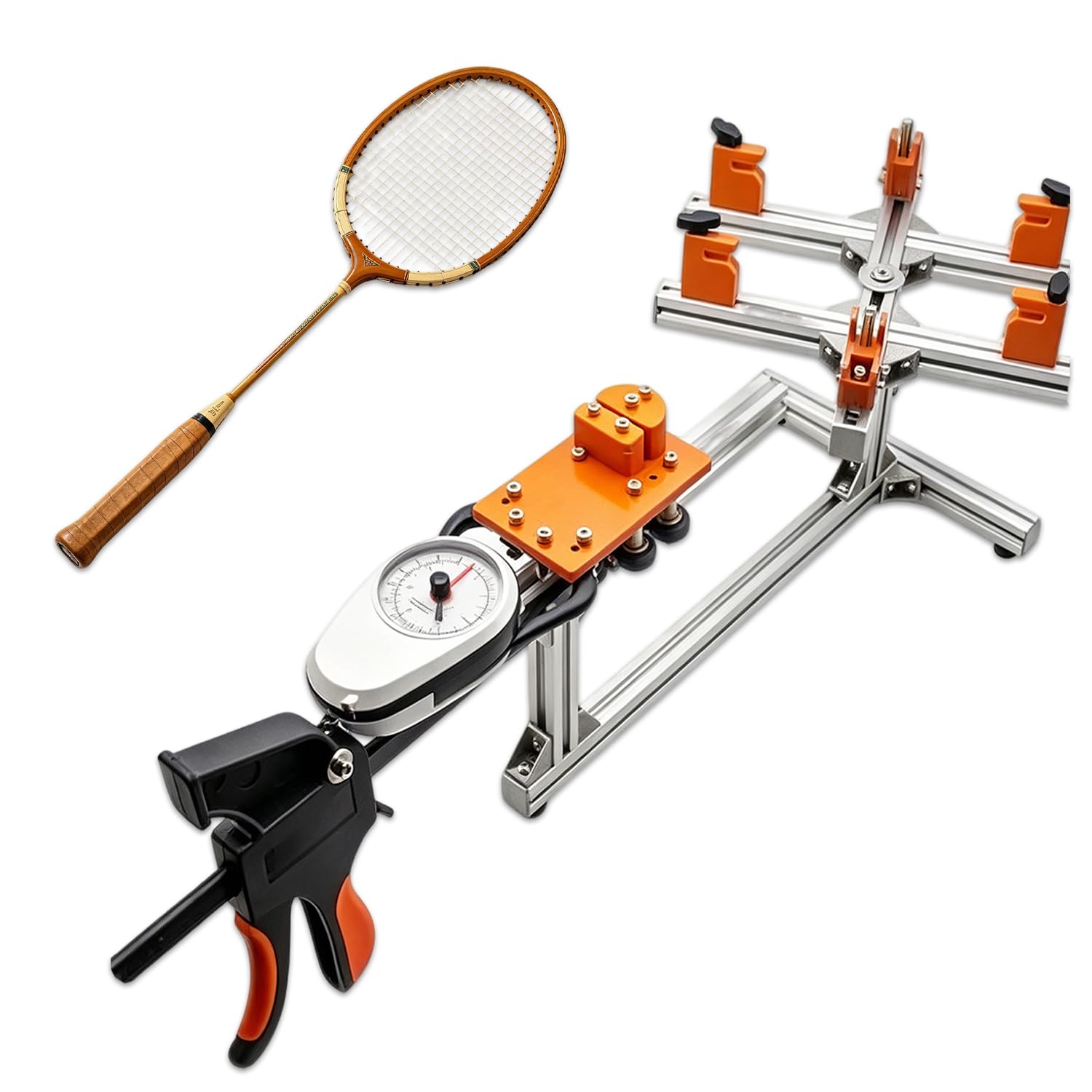 WTRYRN Tabletop Racket Stringing Machine, Badminton Stringing Machine, high load capacity, frame protection, full tools, for families and sports venues