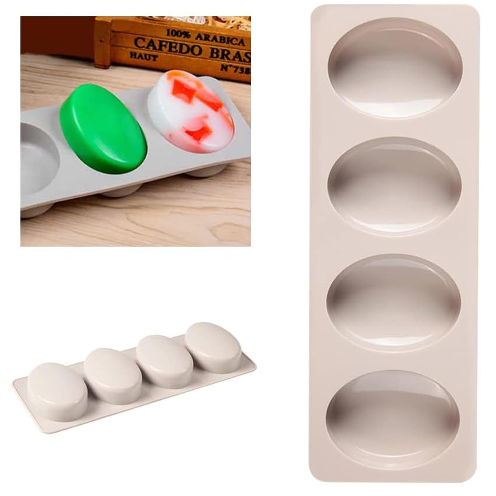 Silicone Soap Mold, Stampi per Saponette, Stampo Sapone, Stampi per Sapone in Silicone,Stampo Sapone per Fare a Mano Sapone,Cioccolato,Biscotti