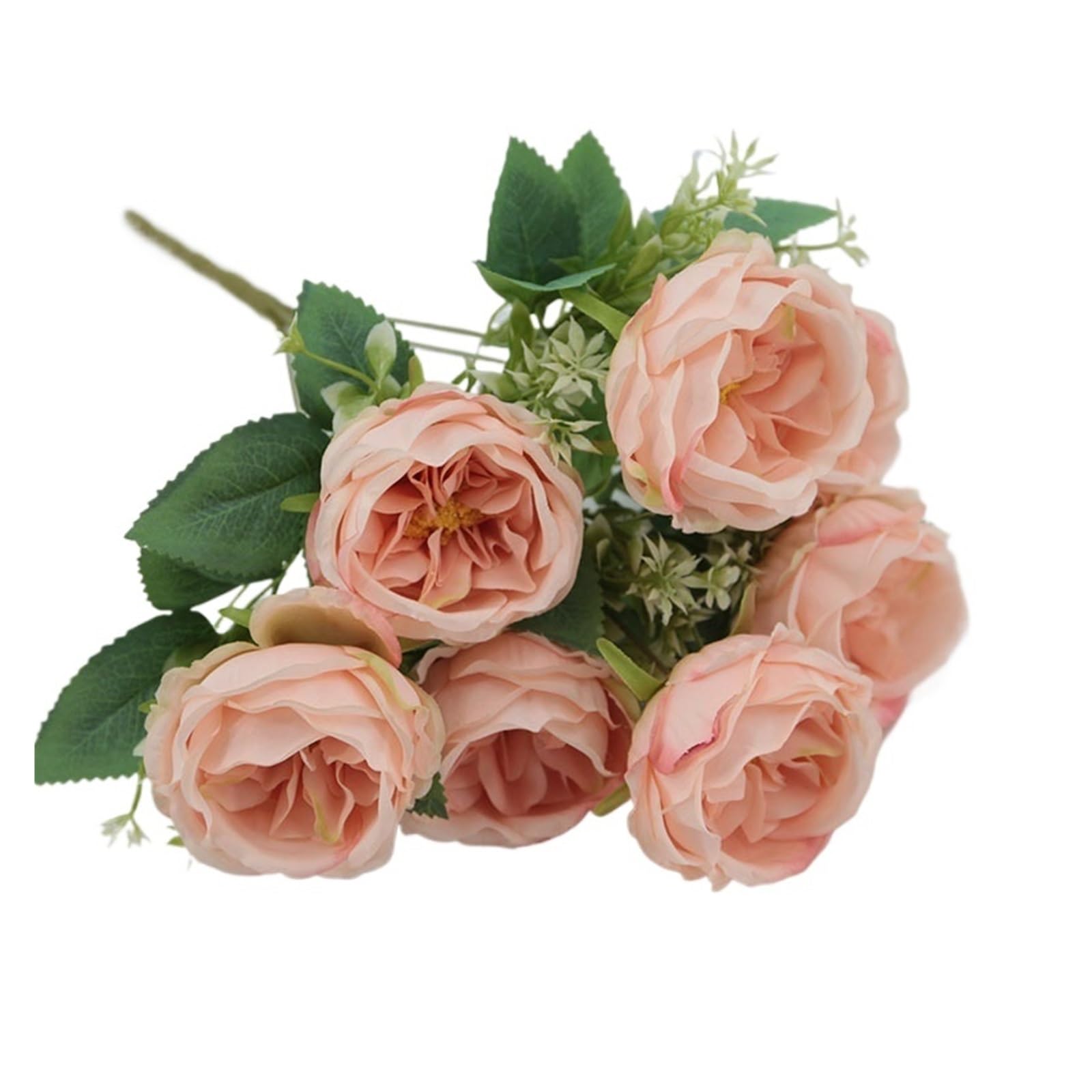Casetlong 1pc Artificial Flower Bouquet Wedding Decor Arrangement Home Party Event(Pink champagne)