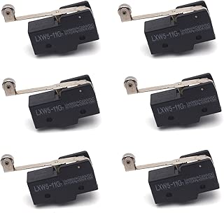 Antrader 6PCS LXW5-11G1 AC 380V DC 220V 10A Momentary SPDT Limit Switch Snap Action Roller Lever Type for Arduino - coolthings.us