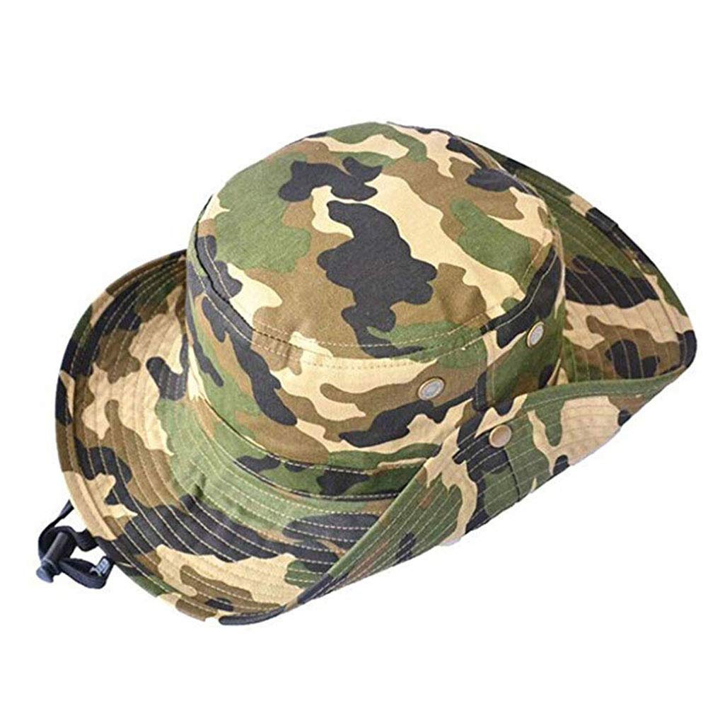 Sun Hat Bucket-Boys-Camouflage Hats Fishman Cap Packable (Camo, 56cm/22.04inch for 7-14T)