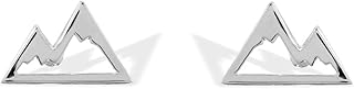 Jewelry Sterling Silver Snow-Cappped Mountain Stud Earrings