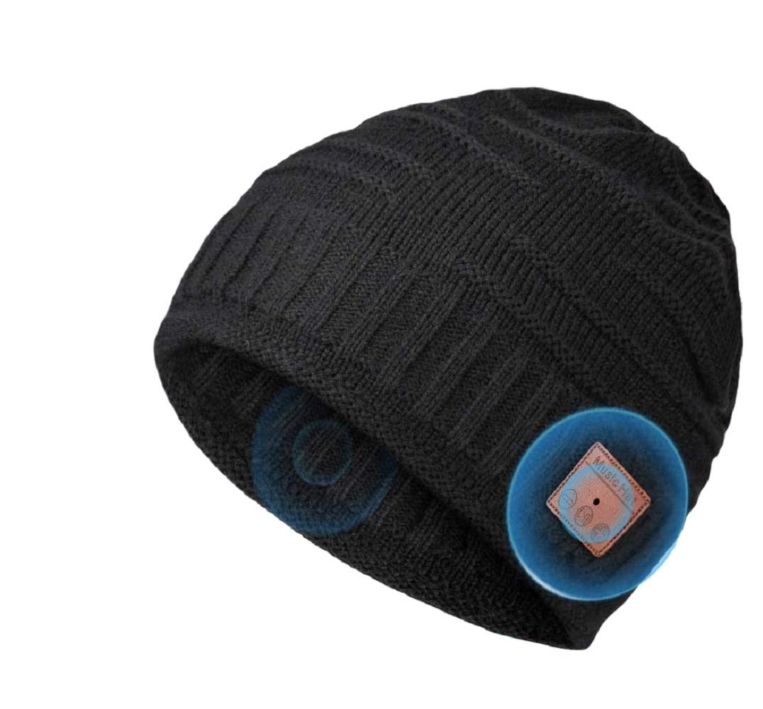 GREENEVERBluetooth Beanie Gifts for Men Women - Cool Christmas Stocking Stuffers Birthday Gifts Ideas for Teen Boys Girls Husband Wife Dad Mom Winter Music Knit Hat with Bluetooth 5.0 Headphones Outdoor Black