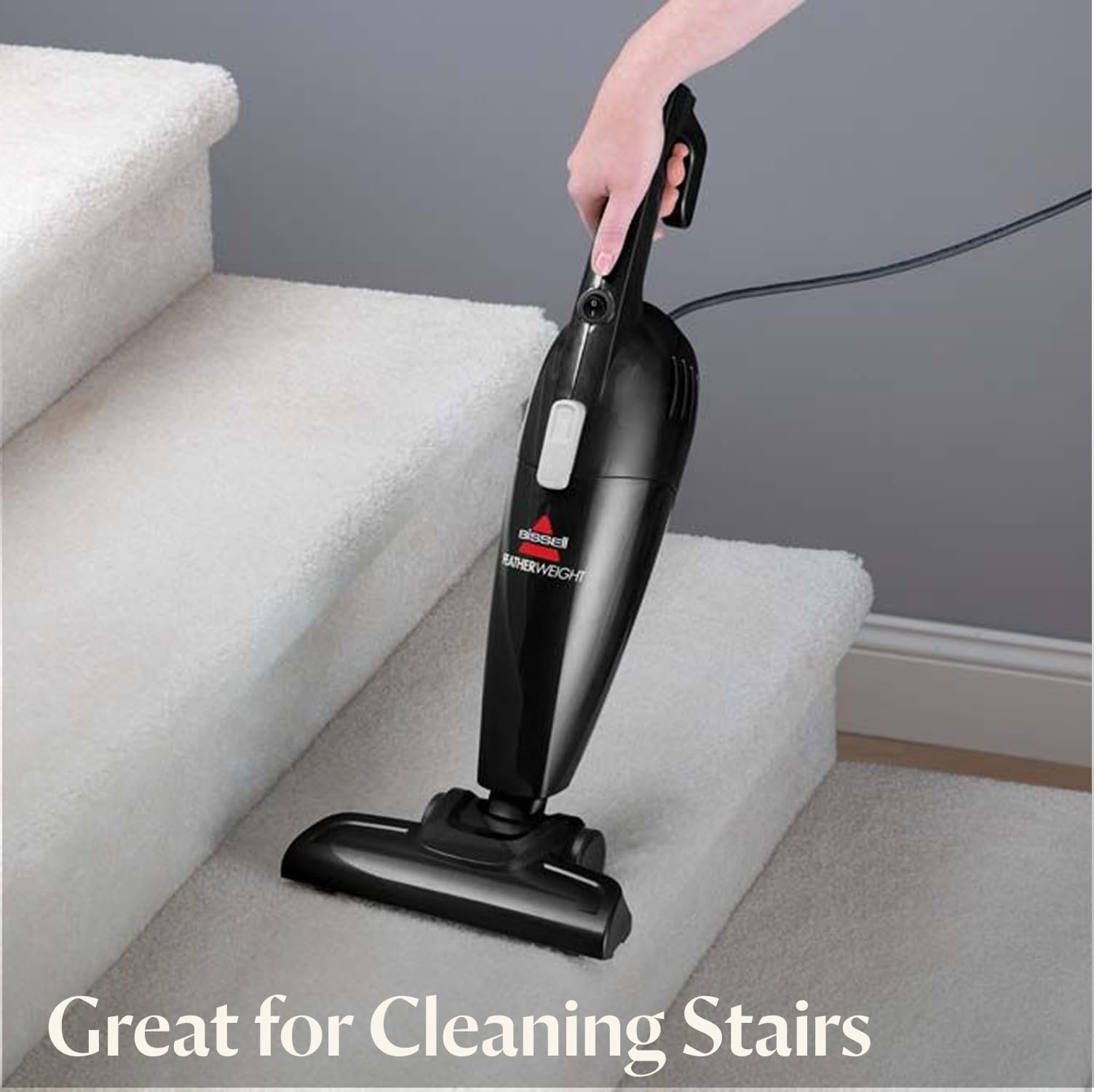 Bissell 2033M Featherweight Stick Lightweight Bagless Vacuum and Electric Broom with Crevice Tool for Hard Floors and Carpets, Black view 4