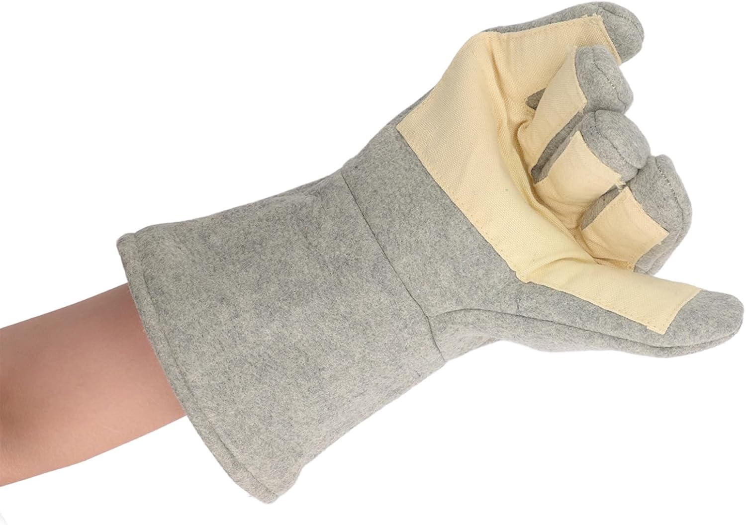 Guanti resistenti al calore di grado professionale 500 ℃ guanti lavoro durevoli resistenti al calore per la saltura del forno barbecue realizzato con un feltro intrecciato