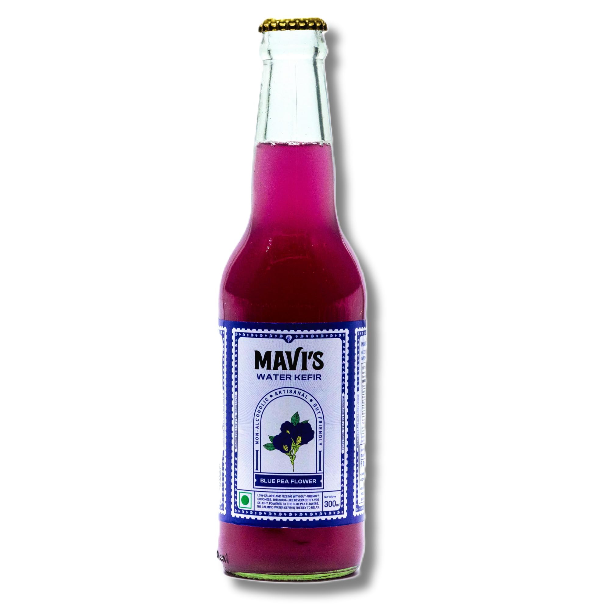 MAVI's Blue Pea Flower Kefir | Real Blue Pea Flowers | Pack of 1 | 300 ml | Raw & Alive | Gut Friendly | Artisanal | 100% Organic & No Preservatives | No Artificial Flavour or Colour | Non Alcoholic |-picture-22