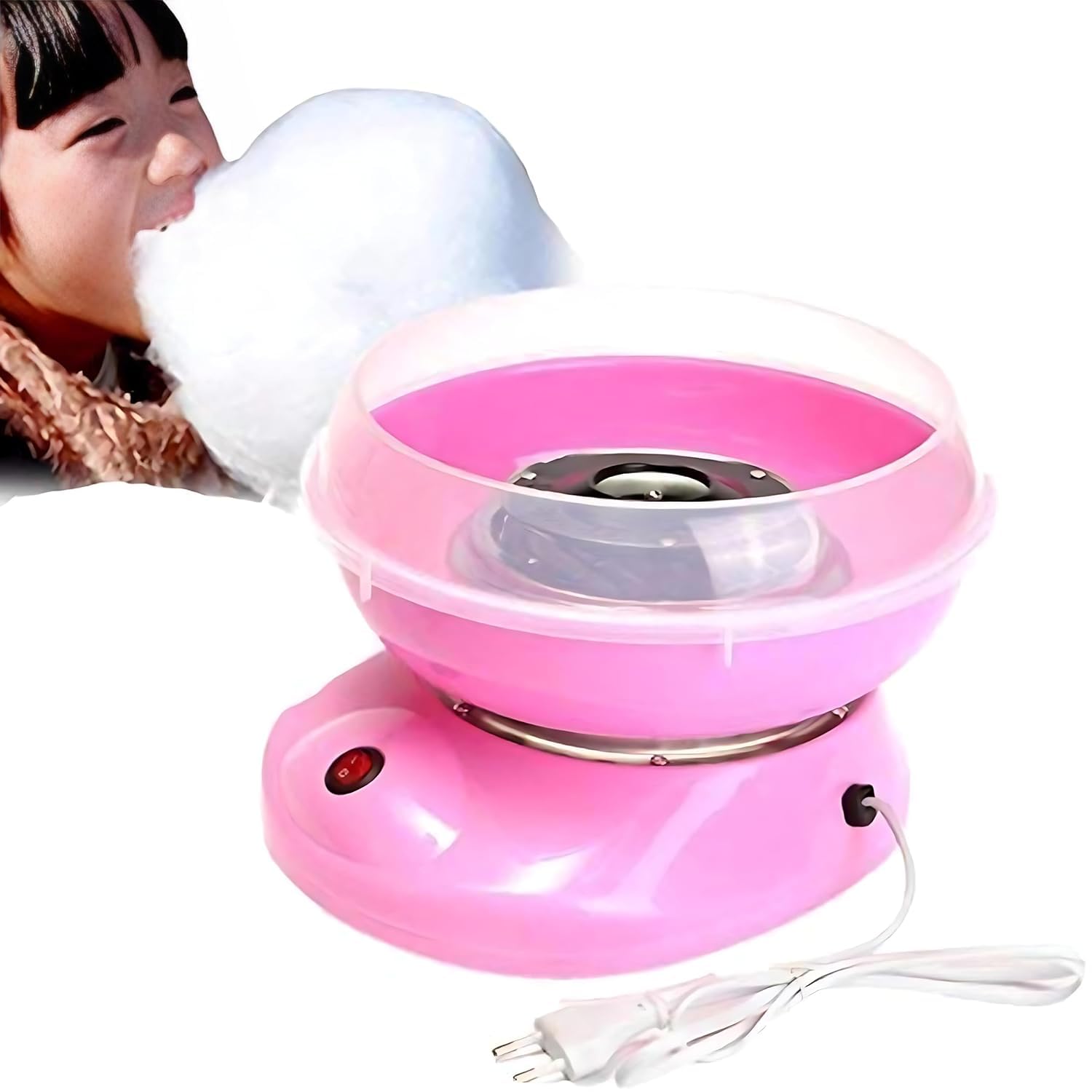 Parth Enterprice Electric Cotton Candy Maker Machine for Home | Mini Candy Floss Maker with Removable Bowl & Splash Guard | Works with Sugar & Hard Candy | Kids Party, Birthday & Festival Fun-image-42