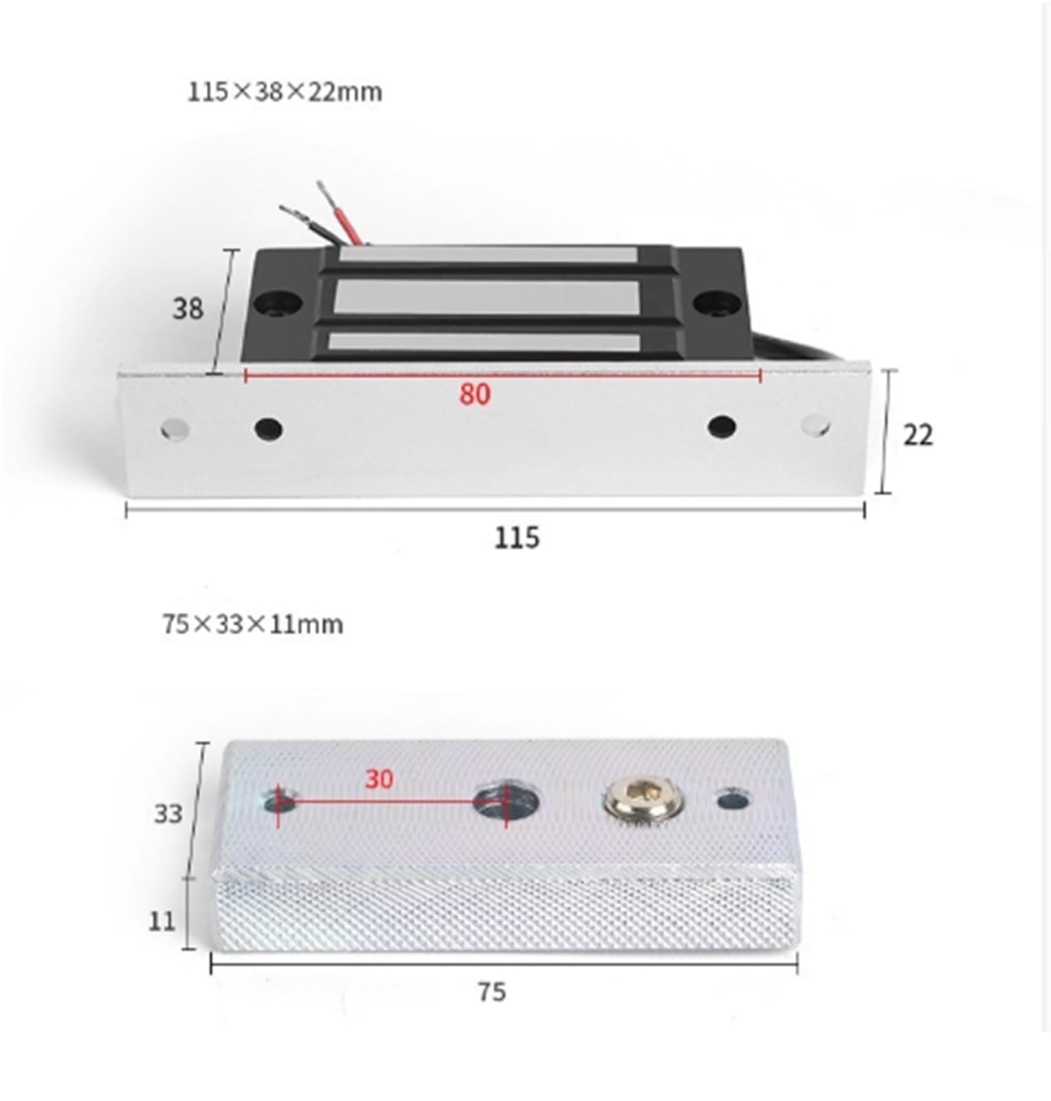 Zamek magnetyczny Wbudowany Zamek Magnetyczny 12V 100lbs Mini 60KG Elektromagnetyczny,do elektrycznego zamka magnetycznego