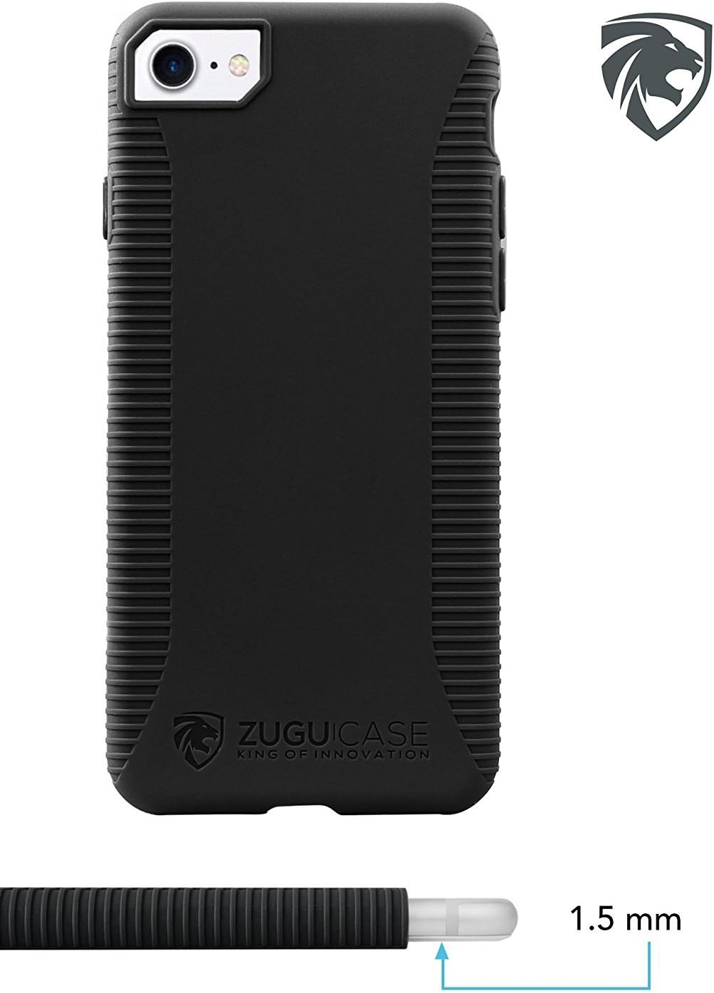 THEMONG Yeegfeyn ZUGU CASE Compatible with iPhone 7/8 Case Social Pro 4.7 inch Display (Formerly ZooGue) (Black)