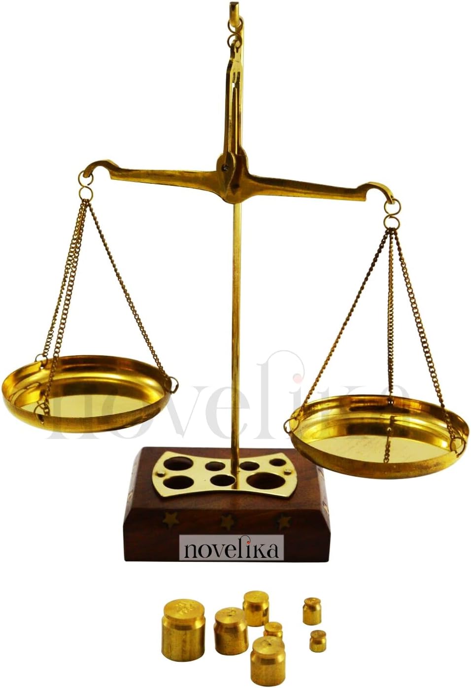 Novelika Old Traditional Goldsmith Weight (tarazu) showpiece Brass Weighing Scale Balance Justice Law Scale Collectibles Christmas New Year Gift 1 pcs