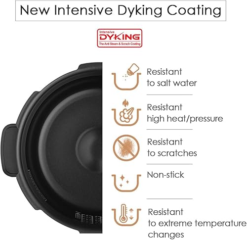 Miniatura 7 de Cuchen CJS-FD1000RVUS - Olla arrocera y calentador de presión de calentamiento para 10 tazas, dial inteligente, limpieza automática a vapor, guía de