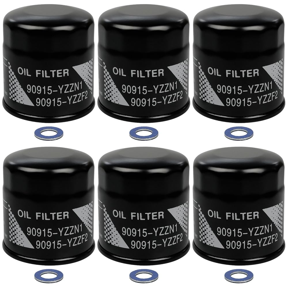 AULDAY 90915-YZZF2 6-Pack Oil Filters