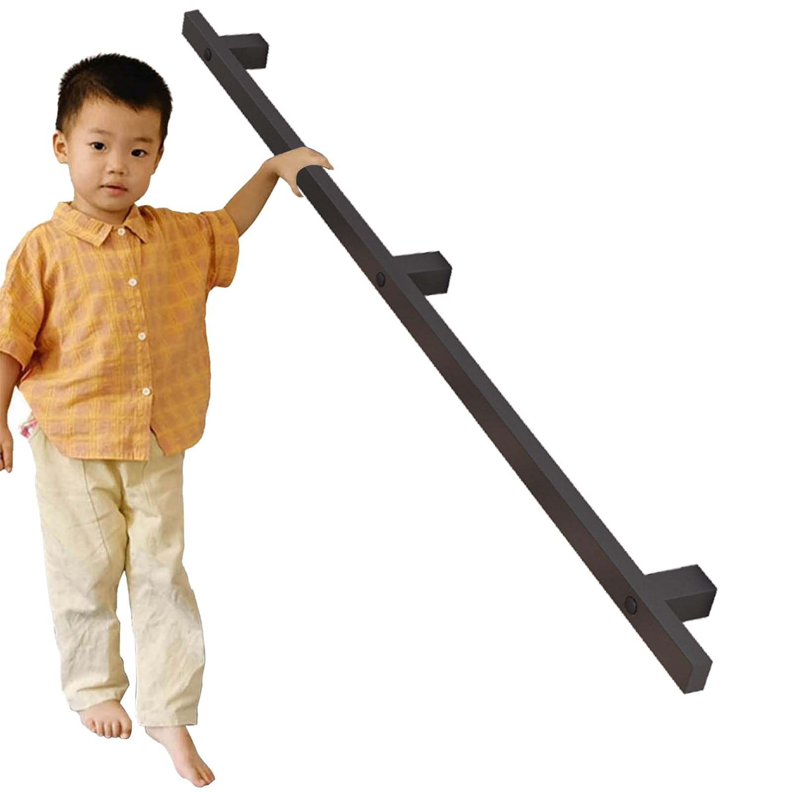Fkxsxaz Black Handrails For Stair Interior Hand Rails Stairs Outdoor Safety Handrail Bannister Rail Loft Porch Corridor Wall Mount Pipe Railing Staircase Grab Bar With Fittings(18Ft/540Cm)