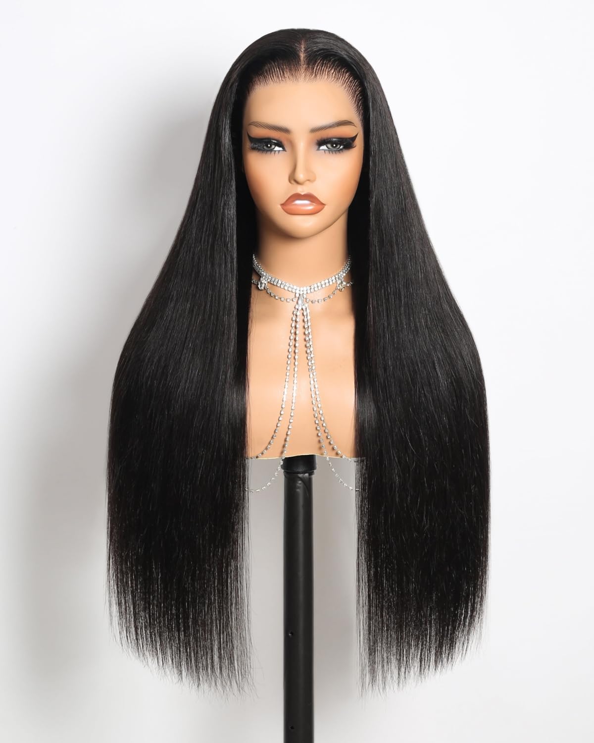 MEGALOOK 13x6 Lace Front Wig Human Hair Wear and Go Glueless Wig Human Hair Straight Human Hair Drawstring Wigs 12A Pre Plucked Pre-Bleached Pre-Cut Ear-To-Ear Frontal Wigs 22 Inch