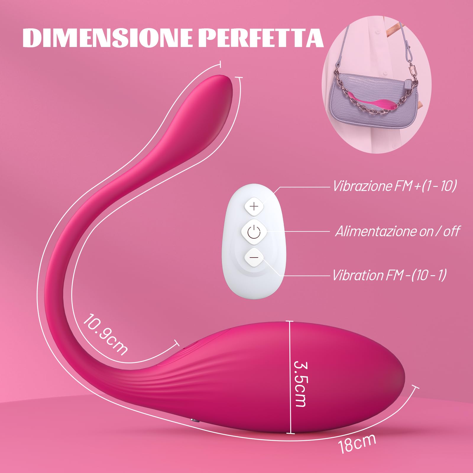 Vibratore con Telecomando APP per Donna, Portatile Vibratoreper Donna per Mutandine Vibranti Toys con 10 Modalità di Vibrazione, Sex Toys Vibratori Ovetto Vibrante con App da Telefono per Donna(Rossa)