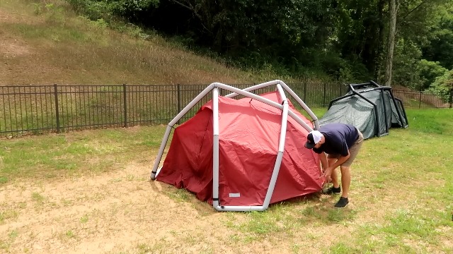 Watch HEIMPLANET Backdoor 4 Person Dome Tent Inflatable on Amazon Live