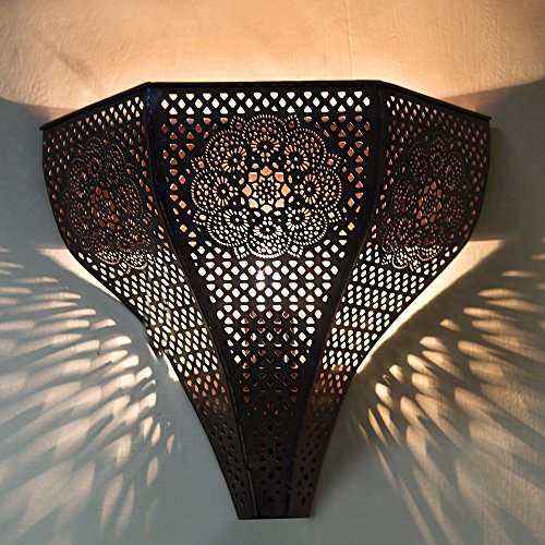 Image of Homesake 40 watts Vintage Moroccan Wall Lamp, Decorations for Home, Home Decor Item, (Antique Copper)